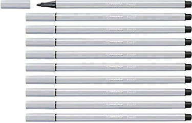 Premium-Filzstift - STABILO Pen 68 - 10er Pack - hellgrau im Sale